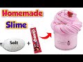 Diy toothpaste slime | How to make slime | How to make salt slime | No glue toothpaste slime