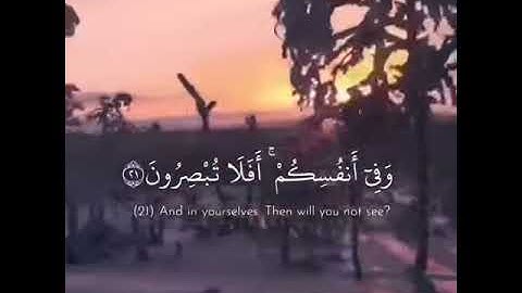 جزء من سورة الذاريات / تلاوة جميلة