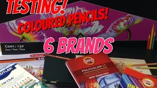 Test - Colored Pencils - Prismacolor vs. Polychromos vs. Kohinoor vs. Staedtler vs. Bruynzeel