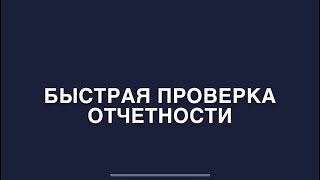 Быстрая проверка отчетности