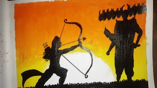 Drawing Of Ram And Ravan Drawing For Dussehra Art Destination