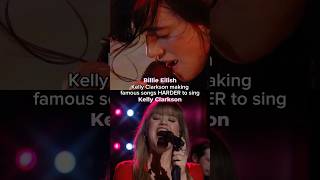 Kelly Clarkson making famous song HARDER to sing #arianagrande #kellyclarkson #billieeilish #vocals