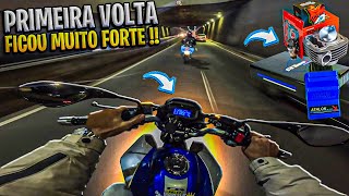 PRIMEIRA VOLTA NA TITAN 190 COM ESCAPE DORE E COMANDO VIGARISTA 