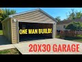 Full garage build framing and siding my diy