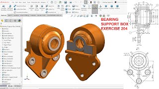 SolidWorks Tutorial Exercise 204BEARING SUPPORT BOX