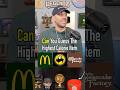 What Is The HIGHEST CALORIES Item At These Fast Food Spots!? #shorts #fastfood #burgers #foodie