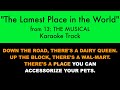 The lamest place in the world from 13 the musical  karaoke track with lyrics on screen