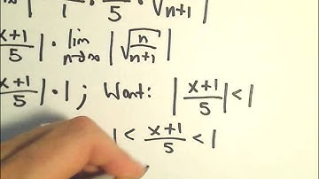 Interval and Radius of Convergence for a Series, Ex 8