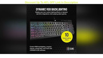 Review Corsair K55 RGB PRO XT - Dynamic Per-Key RGB Backlighting - Six Macro Keys with Elgato Strea