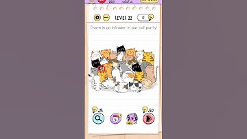 There is an intruder in our cat party l level 22 l Brain Test l #shorts l @officialgaming75
