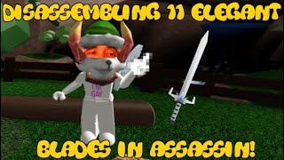 Trying Out A Elegant Blade In Assassin Roblox - official assassin nation clan roblox assassin youtube