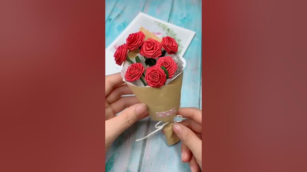 beautiful bookay of rose 🌹 | easy step by step - YouTube