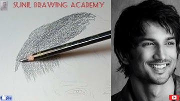 how to draw a realistic portrait of sushant shingh rajput..time-lapse video.