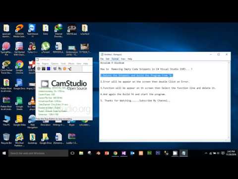 How to Removing Empty Code Snippets in C# Visual Studio 2013