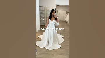 Which ballgown would you wear on your big day? 1, 2, or 3? #weddingdress #ballgown #simpleballgown