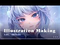 イラストメイキング-LoL/Irelia-【Illustration Making/SAI2】