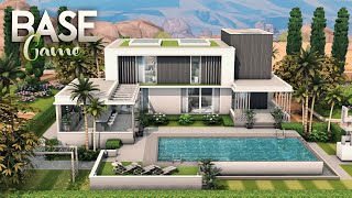 BASE GAME ULTRA MODERN HOUSE | 4 Bdr + 3 Bth | The Sims 4: Speed Build [NO CC]