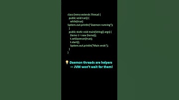 🔥 What is a Daemon Thread in Java? | Java Trick Question #shorts
