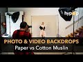 Photography and Video Backdrops - Difference Between Cotton & Paper Backgrounds