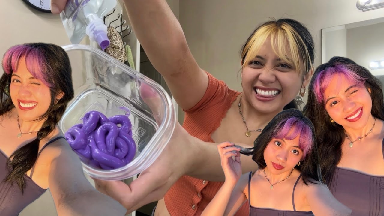 Dyeing my bangs purple because YOLO