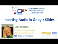 Inserting Audio in Google Slides