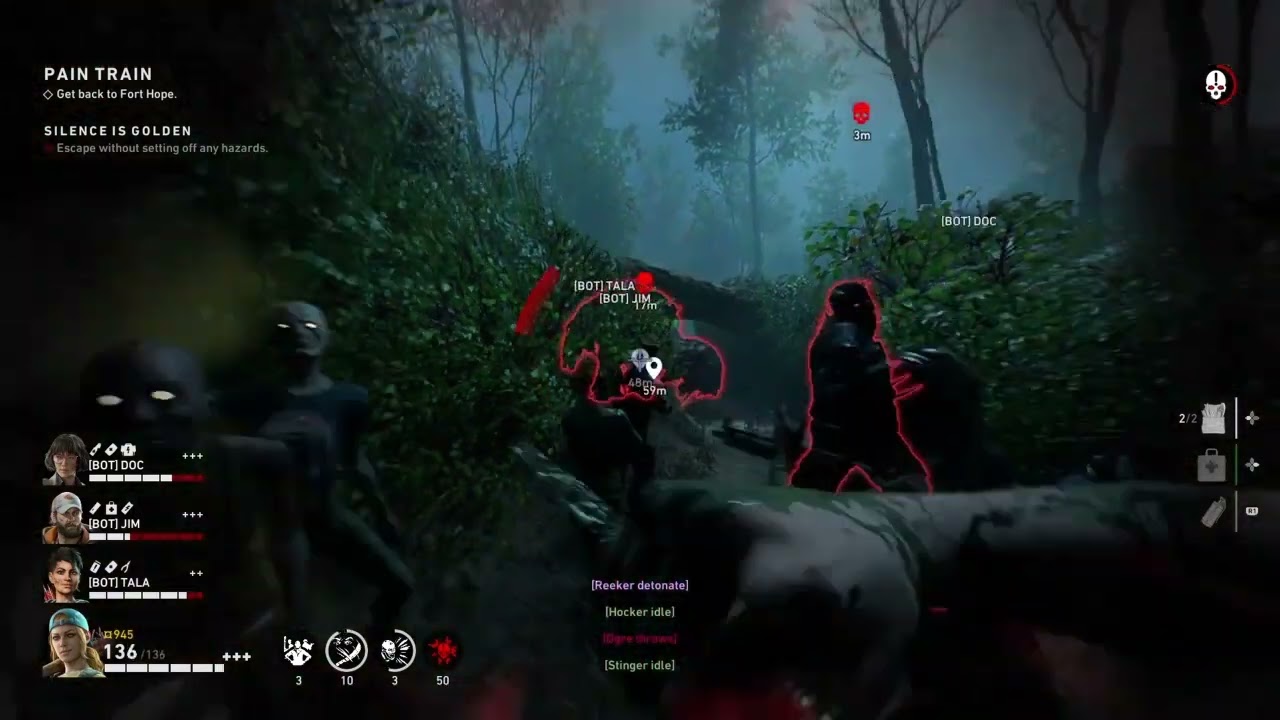 Back 4 Blood  - Act 1 - Pain Train - No Hope with Combat Knife