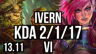 IVERN vs VI (JNG) | Rank 1 Ivern, 2/1/17 | KR Challenger | 13.11