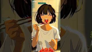 떡볶이 냠냠! #애니먹방 #アニメモッパン #anime