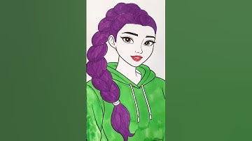 K-pop Demon Huntrix Coloring #transition #drawing #coloring #rumi #kpop #kpopdemonhunters #shorts