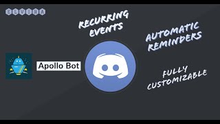 Event Notifications│Automatic Reminders│Apollo Bot│Discord│Easy│Tutorial│Elvira