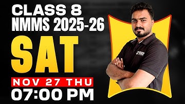 CLASS 8 NMMS 2025-26 | SAT | IMPORTANT QUESTIONS | EXAM WINNER|