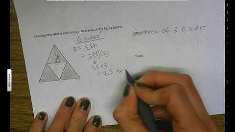 Surface Area of Triangular Pyramid Practice