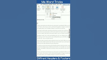 Ms Word Hidden Tricks 🤩 #shorts | Different Header And Footer In Different Pages #msword #ytshorts