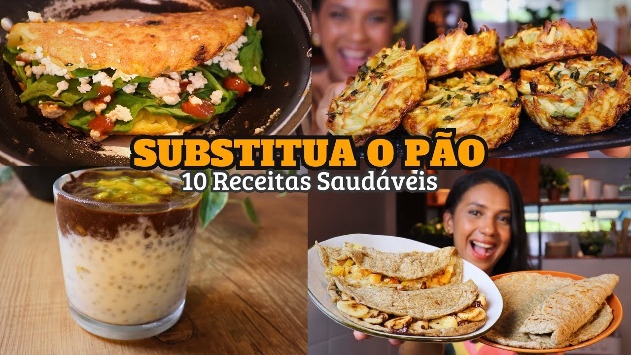 10 Receitas para Substituir o Pão Fácies e Saudáveis Compilado - YouTube
