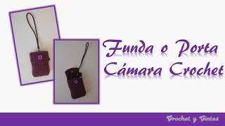 Funda o porta cámara a crochet - ganchillo