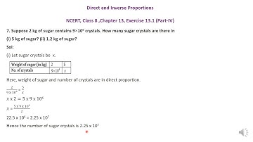 Direct and Indirect Proportion I Class 8 maths chapter solution I Exercise 13.1sol #learnmathematics