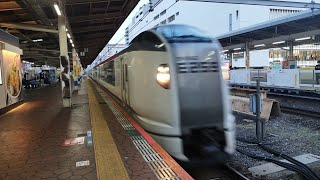 [サービスMHあり！]E259系 Ne-019編成 Ne-020編成 特急成田エクスプレス40号大船・新宿行がMHを鳴らしながら錦糸町駅3番線を通過するシーン