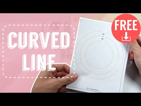 Learn how to sew a curved line with a FREE printable exercise | Sewing Masterclass for Beginners