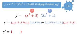 Product Rule For Derivatives - قاعدة اشتقاق حاصل ضرب دالتين