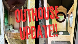 Information Your Outhouse does NOT have to be Gross!! Remodel Finishing Touches | Off Grid at Moose Lodge Update
