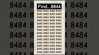 Speedy Eye's Testing for Odd Hidden Number 8844 In 5 Second #8844 #8484 #shorts #youtubeshorts