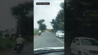 Sangli-Palus Road with Red Flowers 🌺blossom #viral #subscribemychannel #sangli #subscribemychannel