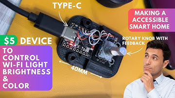 DIY $5 Rotary Switch to Adjust WiFi Light Brightness & Color | Home Assistant Automation