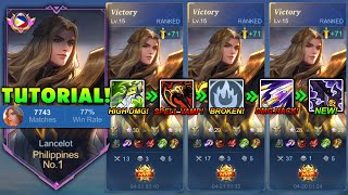 LANCELOT NEW BEST FULL DAMAGE BUILD TO CARRY YOUR TEAM IN SOLO RANK!! 🔥| INTENSE MATCH! - MLBB