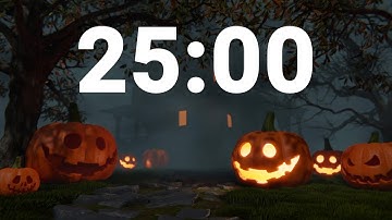 25 Minute Halloween Classroom Timer With Spooky Sounds & Alarm