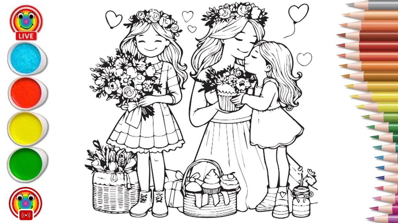 Tranh tô màu búp bê dễ thương - How to Color Cute Doll - Cute Doll ...