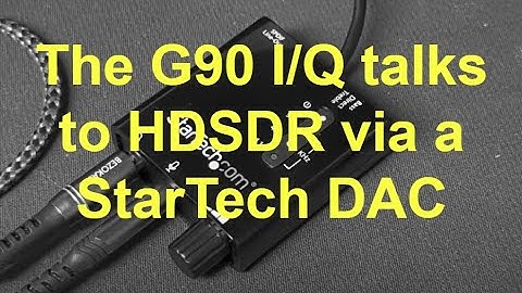 The Xiegu G90 talks to HDSDR via a StarTech ICUSBAUDIO2D