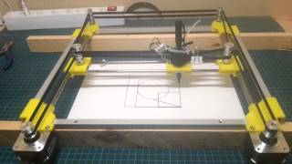 CoreXY experimentation update: pen plotting with motor moves