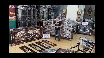 CLIP (19/4/2023) TRƯỜNG KỶ NGŨ SƠN GỖ CẨM LAI, TRANH TỨ QUÝ GỖ TRẮC KHẢM NGA, KHAY TRÀ