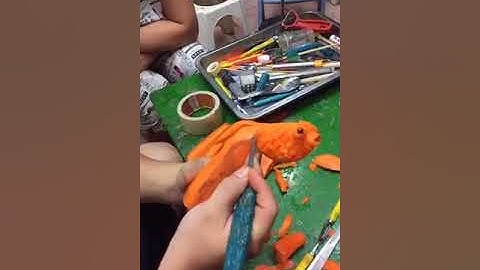 Dạy tỉa cá vàng từ cà rốt rất đẹp